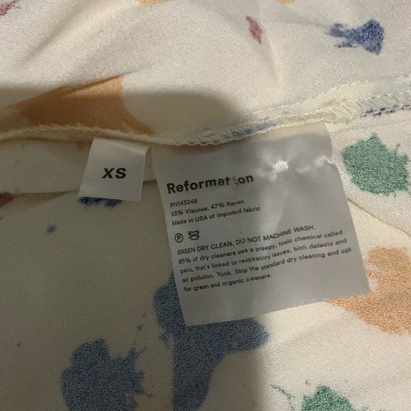 Reformation Esmeralda Wrap Midi Dress in Painted Lady Size: XS - Picture 8 of 8